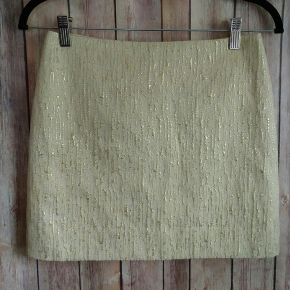 BCX Cream with Gold accent skirt - Picture 1 of 4